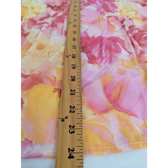 Juniper + Lime Womens Off The shoulder Pink Orange Floral Top Size XL New - Picture 7 of 7